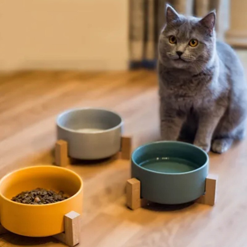 Ceramic Dog Cat Bowl Multipurpose Large Capacity Pet Bowl with