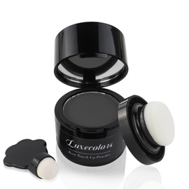Luxecolors Root Touch Up Powder Hairline Powder for Thinning Hair Concealer Gray Coverage, Eyebrows Powder Bald Spot Root Cover Up for Women (Black)