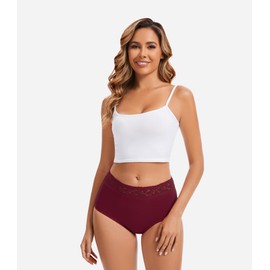 Bobelle Wear Incontinence Underwear For Women, 100ML Leakproof Lace Briefs, Period Panty for Postpartum Bladder Leak, 3 Pack (Medium, Multicolor01)