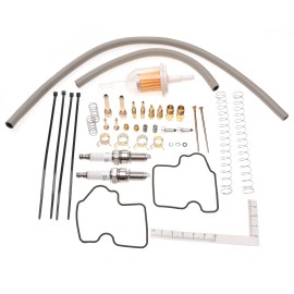 wangmeixin For Kawasaki Prairie 650 KVF650 2002-2009 2 Carburetor Carb Rebuild Kit Repair