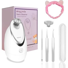Kingsmile Vaporizador Facial, Vaporizador Facial 2 En 1 para Facial, Vaporizador Nano Compacto Con Aromaterapia, Humidificador Facial - Boquilla Ajust