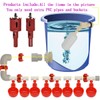 Complete Set Pipeline Automatic Chicken Nipple Waterer Cups and 1/2"