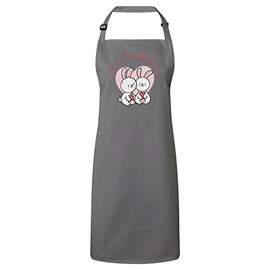 Fabulous Premium Kitchen Apron Just Married Newlywed Anniversary Celebration Gift Ideas Couple Marriage Love Wedding, gray