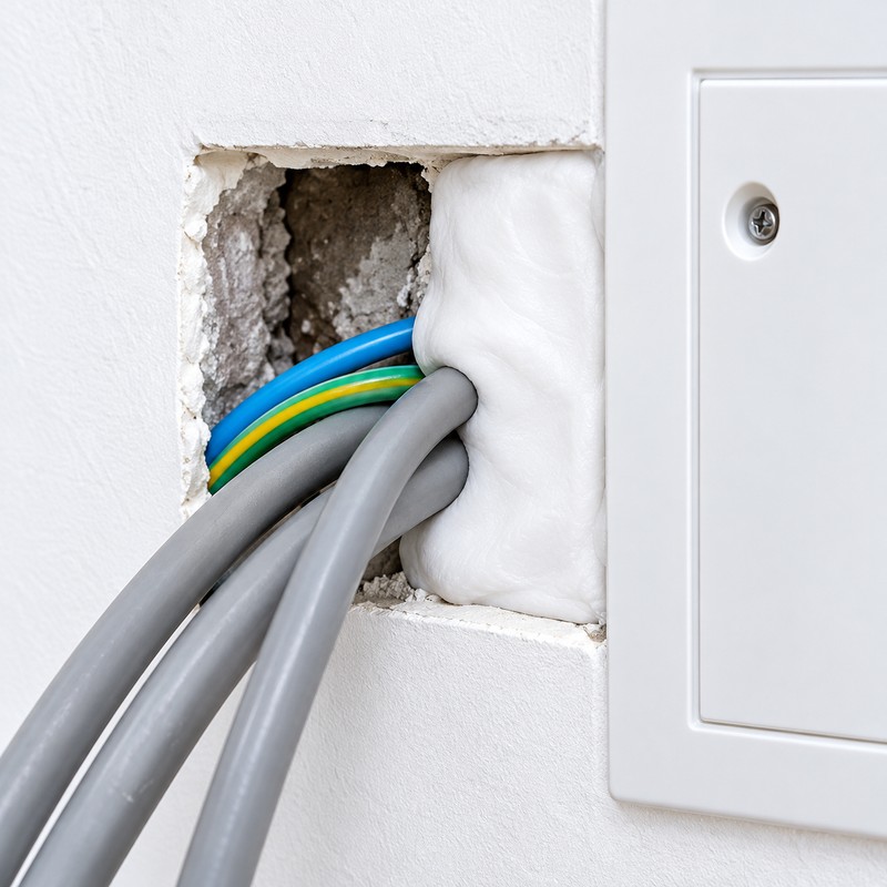 White Sealant Putty for Wall Holes and Pipe Gaps –