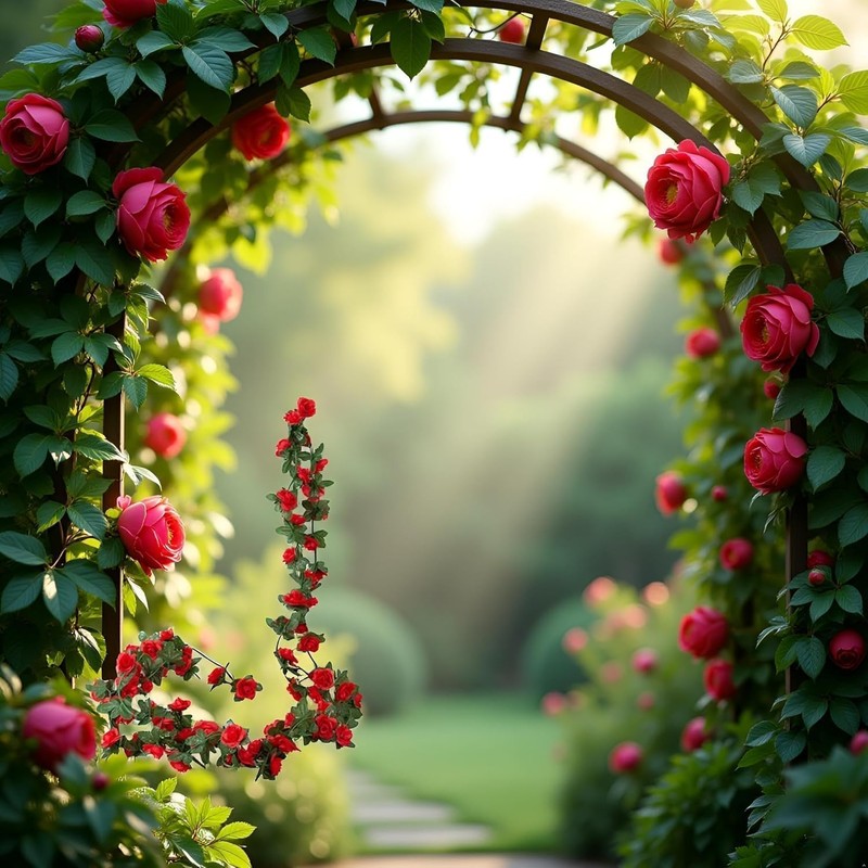 Red Artificial Flower Garland,Peony Vine Flowers Garland Hanging Silk Plants