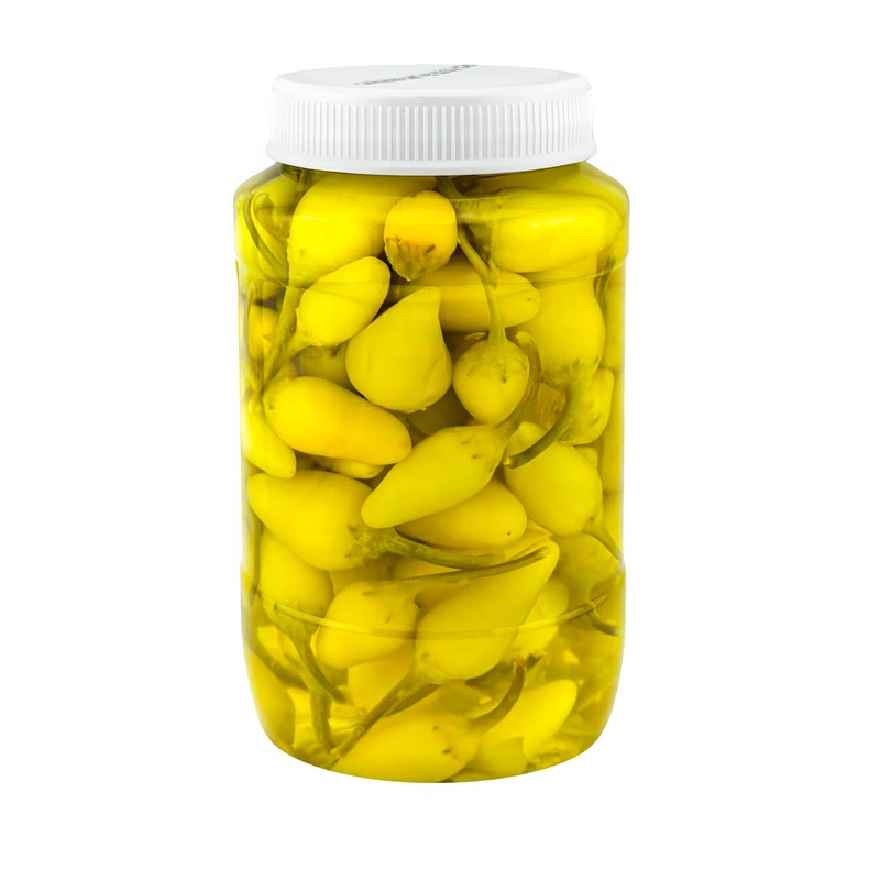 El Pato Hot Chili Peppers 22oz Pickled Yellow Chili Peppers