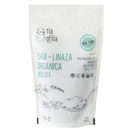 Ta Ofilia  Cha  Linaza Orgnica Molida  Protena completa basada en plantas  Fibra y Omega 3  Superalimento  200g  Organic Chia and Flaxseed Blend...   