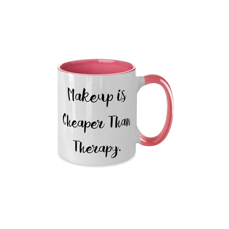 Cool Makeup Two Tone 11oz Mug, Makeup is Cheaper Than