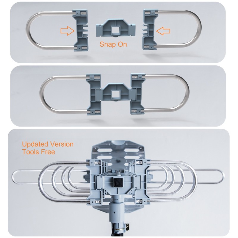 McDuory Amplified Digital Outdoor HDTV Antenna 150 Miles Long Range