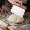 JJUNW 1 Pc Bench Scraper Kitchen, Stainless Steel Dough Scraper