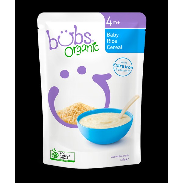 Bubs Baby Rice Cereal 125g