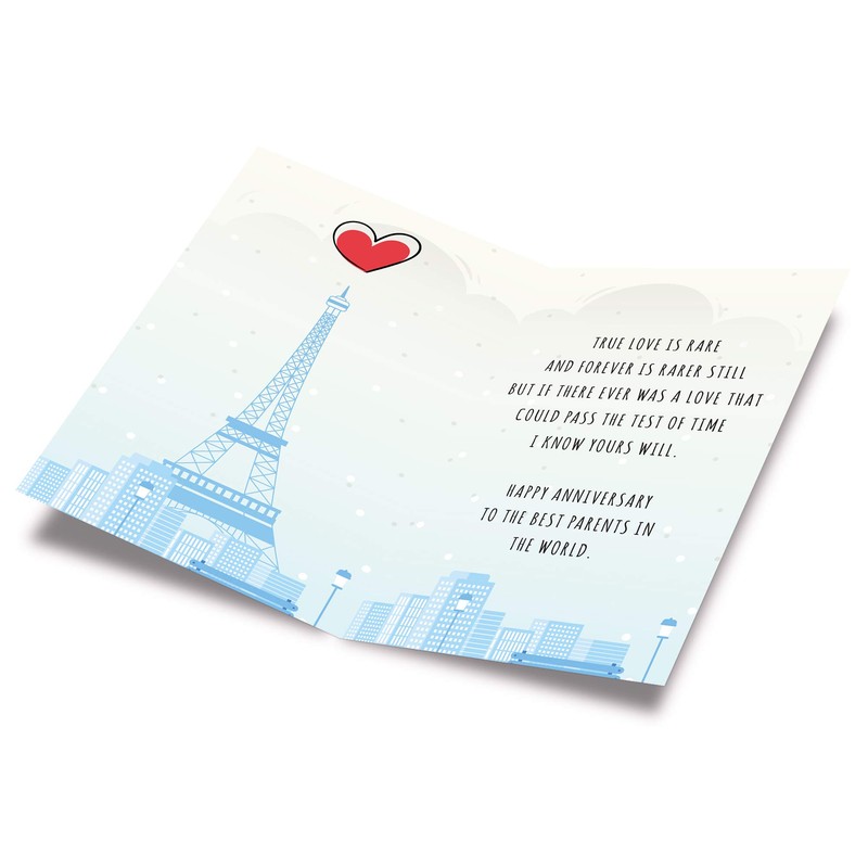 Prime Greetings Anniversary Card Mom and Dad (Parents)
