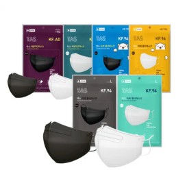 50 Sheets KFAD 타스 플러스 마스크 새부리형 대형 비말차단 국산 2D KFAD TASS Plus Mask Beak Type Large Size Splash Protection Made in Korea 2D