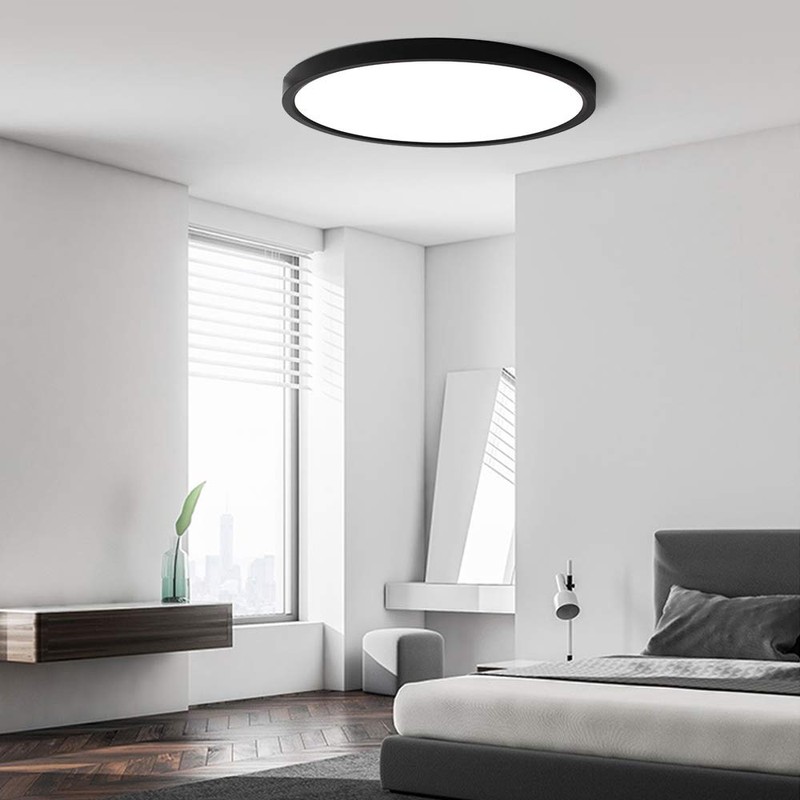 LVL LED Ceiling Light Black Shell 24W 2600lm Natural White