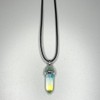 VIE Double Point Pencil Pendant, Black String, Glass (Colour E)