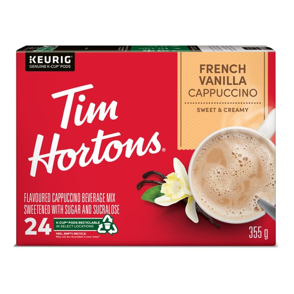 Tim Hortons French Vanilla Cappuccino K-Cup Pods 24 Pack