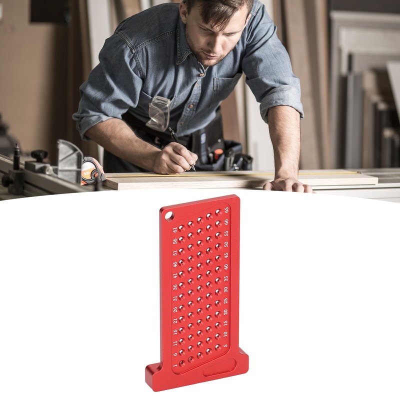 65mm Woodworking Hole Positioning Scribing Gauge Aluminum Alloy Portable Scriber