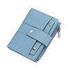 GOIACII Women's Small Leather Purse with RFID, blue