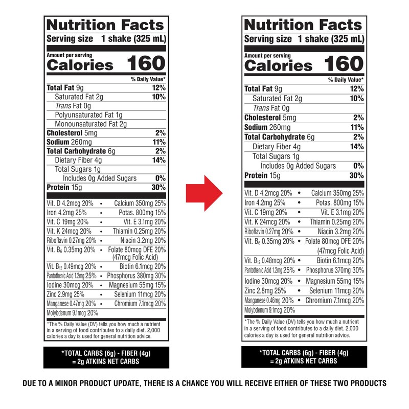 Atkins Dark Chocolate Royale Protein Shake, High Protein Shakes, Low