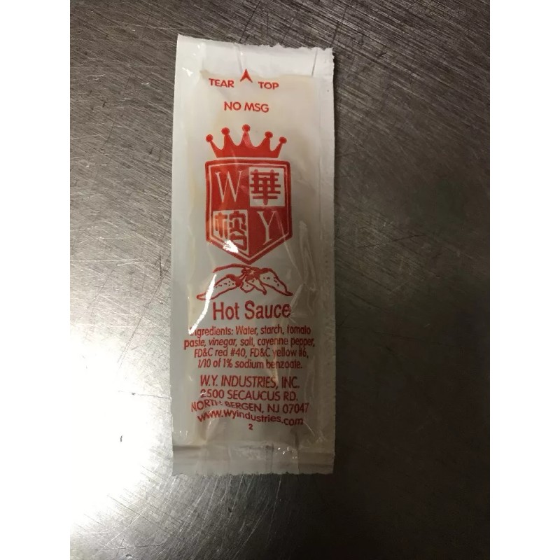 W.Y. INDUSTRIES, INC Chinese Hot Sauce Individual Fresh Packets Control