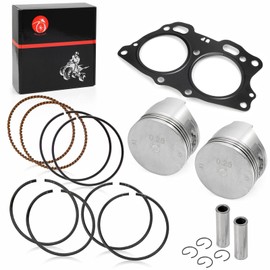 Piston & Ring 0.25mm Oversize Bore ANG Cylinder Head Gasket Compatible with EZGO Fuji Robin 295cc EH29C TXT 4 Cycle Gas Golf Cart MCI Engine 1991-2008 OEM 26607-G01 26608-G0