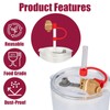 CAIRIAC Straw Covers, Silicone Straw Tip Covers Cute Owl Straw