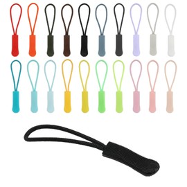 Pack of 120 Zip Extension Zipper Pulls, 20 Colours Nylon Cord Zip Pendant, Non-Slip Zipper Tag, Zip Puller Colourful, for Backpack, Clothing, Sportswear and More