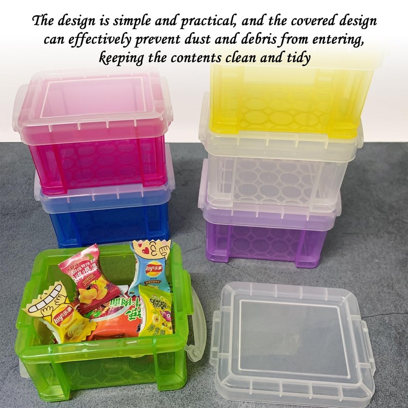 CQQNIU 8-Piece Mini Storage Box, Storage Box With Lid, Creative