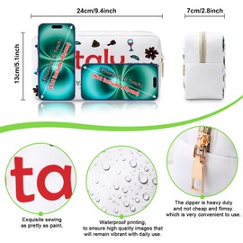 Italy Gifts Makeup Bag Italy Travel Gift Girls Trip Gifts Italy Themed Gifts for Friend Bestie Italy Lovers Christmas Birthday Gifts for Italy Traveller Zipper Pouch Bachelor Party Gift Cosmetic Bag