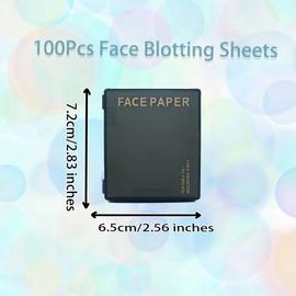 Benepoint Oil Blotting Sheets for Face, 100Pcs Face Blotting Sheets for Oily Skin with Mirror & Makeup Puff, Natural Bamboo Charcoal Oil Control Film with little Storage Box (Black)