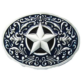 Urban Backwoods Western Star V Belt Buckle for Interchangeable Belt Buckle, blue