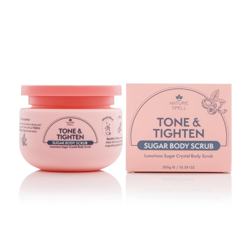 Nature Spell Tone & Tighten Sugar Crystal Body Scrub 300g