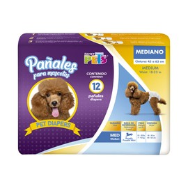 PAÑAL MED P/PERRO - 12 PZ