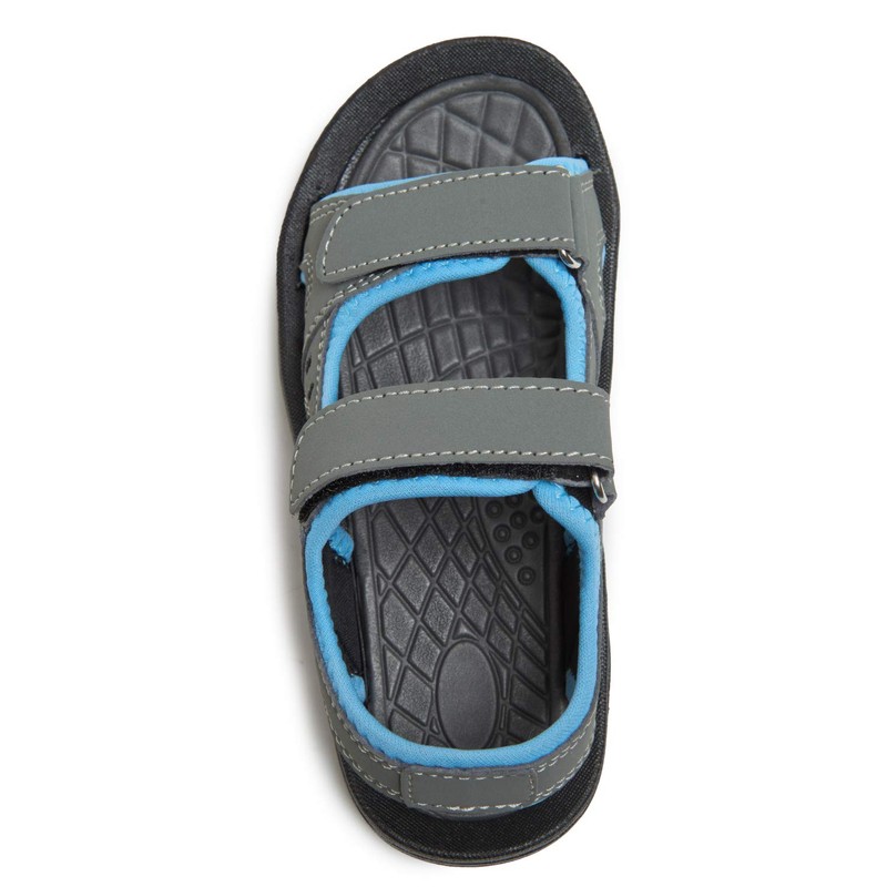 Skysole Sandalias resistentes de doble banda para niño, Azul LT,