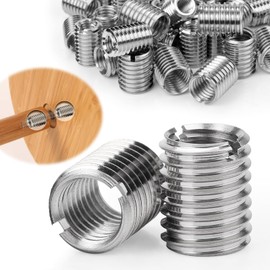 TXXATX Pack of 12 Threaded Insert M10 to M6 x 20 mm Threaded Sleeve Stainless Steel Thread Adapter Set Reducing Nut with Male Thread Reducing Nut for Furniture Projects Automobiles Mechanical Devices