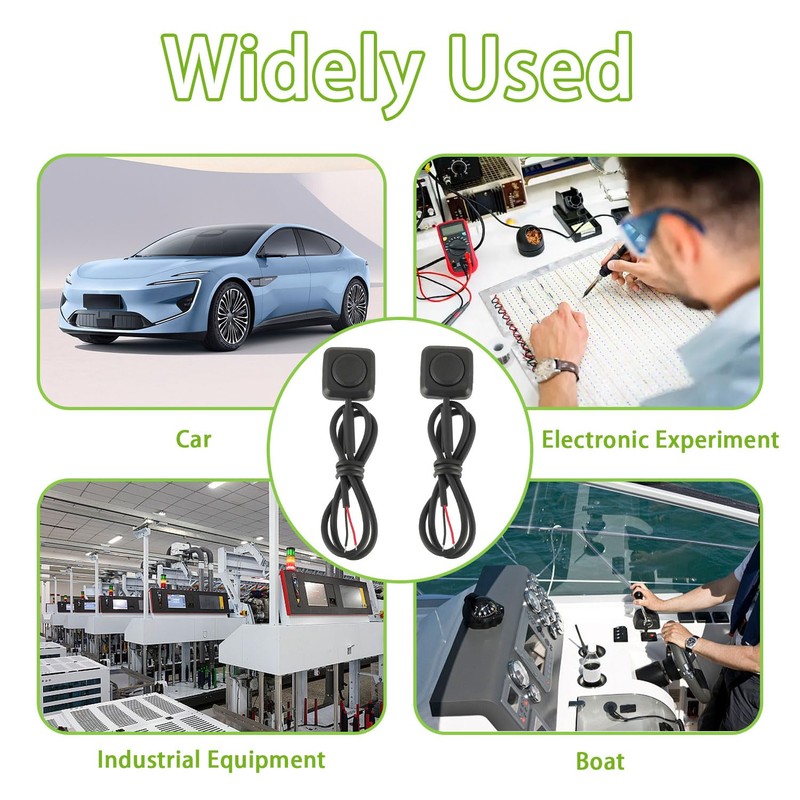 EPLZON 2 PCS 12V/24V Mini Push Button Switch Surface Mount