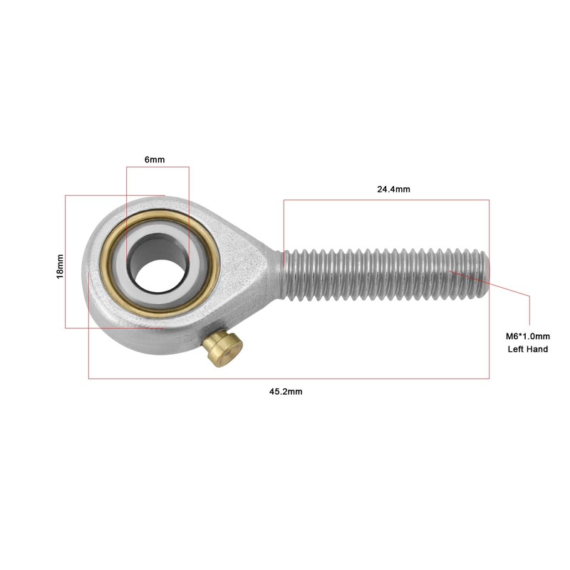SG Store 2pcs M6x1.0 Spherical Rod End Bearing Rose Joint