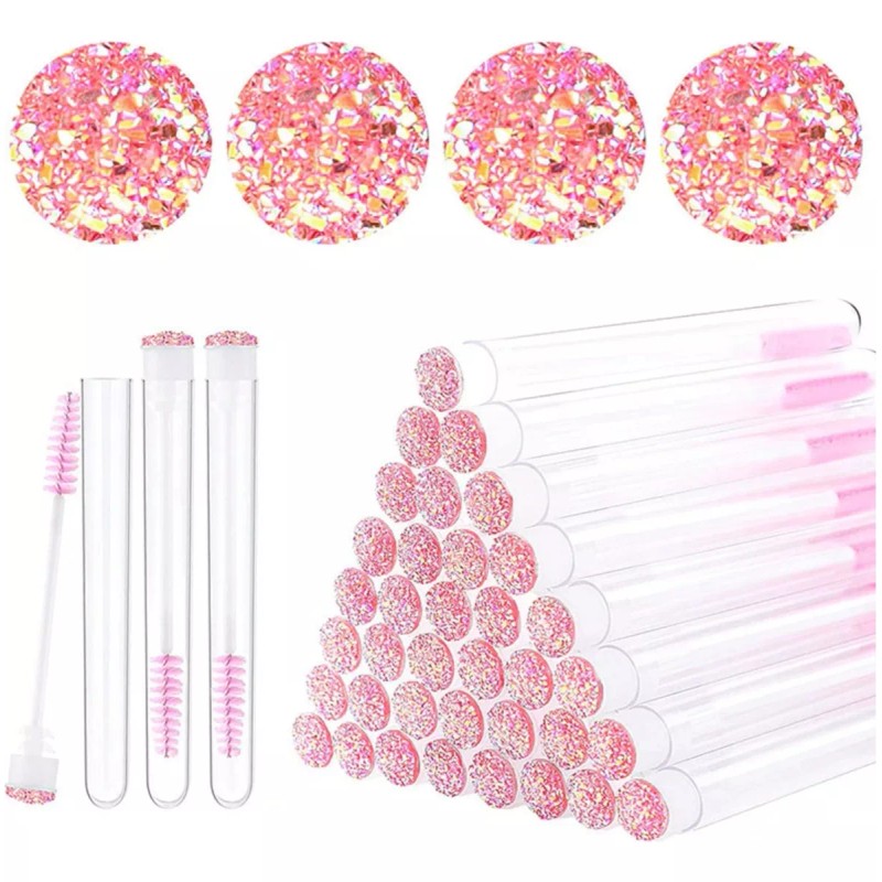 Iconsign Porta Cepillo Para Pestañas Con Cepillo Glitter 10 Piezas