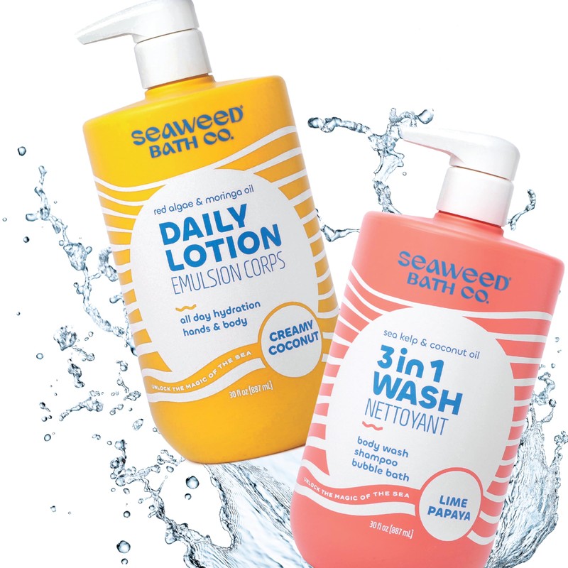 Seaweed Bath Co. Daily Lotion, Creamy Coconut Scent, 30 Oz