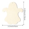 Halloween Ghost Shape Unfinished Wood Happy Halloween Hanging Wood with