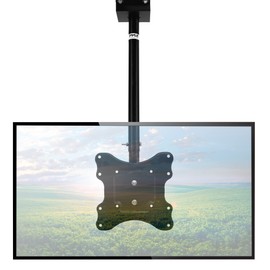 Pyle Adjustable Height TV Ceiling Mount - Swivel and Tilting Vertical VESA Universal Mounting Bracket, Mounts 14 to 42 Inch HDTV, LED, LCD, Plasma, Flat Screen Television Up to 30 KG - Pyle PCTVM15