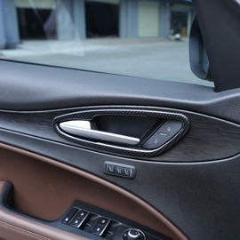 For Stelvio Carbon Fibre Style ABS Car Interior Door Handle Frame Trim