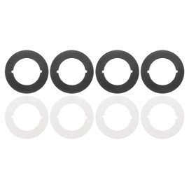 PATIKIL Door Knob Plates, 4 Pcs Round Plate Cover for Door Deadbolt Double Side Knob Handle Repair Kit Cover Filler Fixing Repair Backplate, Black