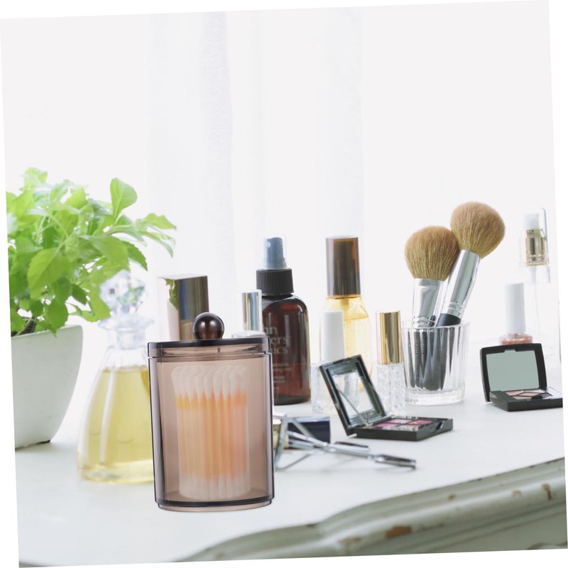 Baluue Bathroom Organizer Set 4 Cotton Swab Containers with Lids