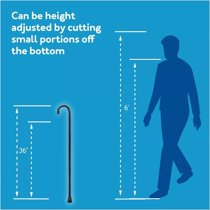 Carex Natural Wooden Walking Cane Sturdy Support Device Up To