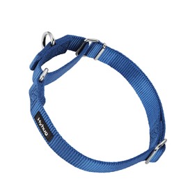 Hyhug Heavy Duty Nylon Anti - Escape Martingale Dog Collar for Large Medium Small Boy and Girl Dogs - Walking Training Daily Use. (Large, Classic Blue)