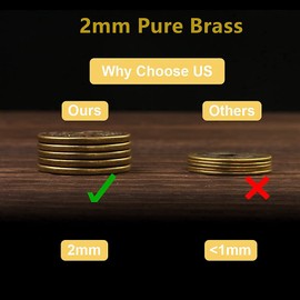 SURNUO Chinese Good Luck Coins Feng Shui Coins Lucky Gifts Good Luck Charms Decor for Wealth Prosperity 3 Pack