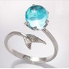 Duan Ocean Blue Opal Mermaid Fish Tail Finger Toe Rings