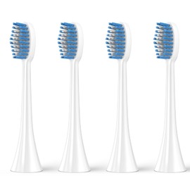 Lächen Replacement brush head, moderate hardness of the brush head, suitable for all Smile electric toothbrushes, W162 (white)