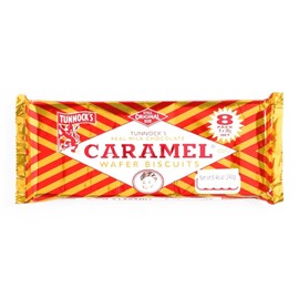 Tunnocks Milk Chocolate Caramel Wafer Biscuit 8 Pack 30g (Pack of 4)